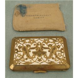 Richard Hudnut 1930s Art Deco Enamel Compact w/ Case