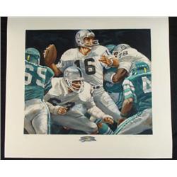 Merv Corning S/N Print Raiders Jim Plunkett Super Bowl
