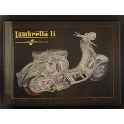 Lambretta li Vintage Italian Scooter Poster Art Print