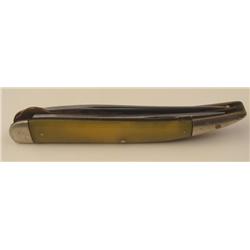 Vintage LL Bean Yellow Handle Folding Pocket Knife