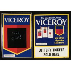 2 Viceroy Cigarette Advertising Signs Hipster Cool