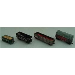 4 Hopper RR Train Cars N Scale CCW, CM & P, Gold Ore
