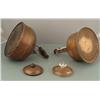 Image 3 : 2 Vintage Copper Teapots Kettles Wood Handle