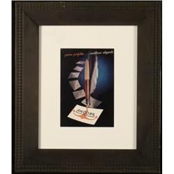 Ancora Fountain Pen Vintage Advertisement Ad Framed