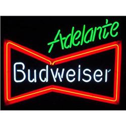 Budweiser Adelante Mexican Soccer 3 Color Neon Sign
