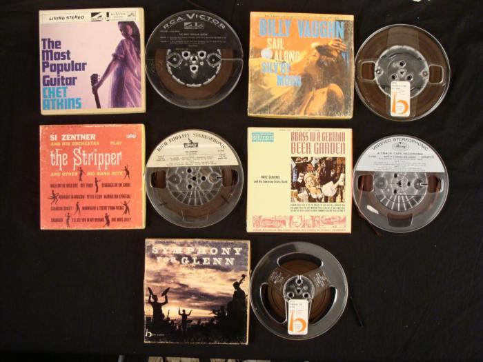 5 Reel to Reel 4 Track Tapes Big Band, Jazz, Pop