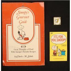 3 Peanuts Recipe, Cartoon Book, Pin Vintage 1960s-70s