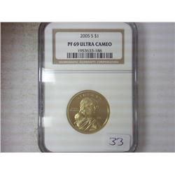 2005-S SACAGAWEA DOLLAR NGC PF69 ULTRA CAMEO