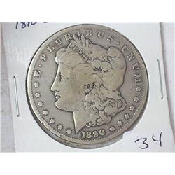 1890-CC MORGAN SILVER DOLLAR