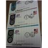 Image 1 : 3 US MINT STATE QUARTER FDC'S (AL, AR & ME)