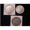 Image 1 : 3 PEACE DOLLARS- 2-1923, 1924 (ONE MONEY)
