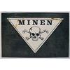 Image 1 : WW2 GERMAN NAZI PORCELAIN MINE SIGN MOUNTED TO WOO