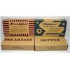 Image 2 : LOT OF 3 WW2 US MILITARY K RATION BOXES - CARDBOAR