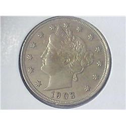 1903 LIBERTY "V" NICKEL (AU)