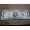 Image 1 : 1963 US $5 RED SEAL NOTE