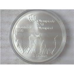 1976 CANADA OLYMPIC $5 PROOF LIKE .7227 ASW