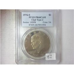 1976-S TYPE II IKE DOLLAR PCGS PR66CAM
