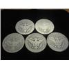 Image 2 : 5 ASSORTED BARBER QUARTERS (SILVER, SILVER)
