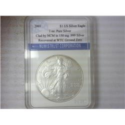 2001 AMERICAN SILVER EAGLE NTC