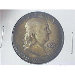 1963 FRANKLIN HALF DOLLAR (TONED)
