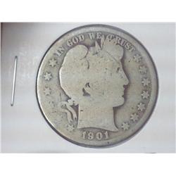 1901 BARBER HALF DOLLAR