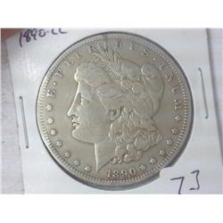 1890-CC MORGAN SILVER DOLLAR