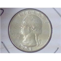 1951-D WASHINGTON QUARTER (UNC)