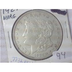 1921 MORGAN SILVER DOLLAR (AU)