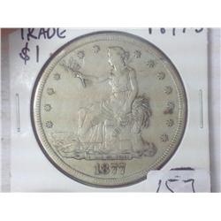 1877-S TRADE DOLLAR (EF) SCRATCHED
