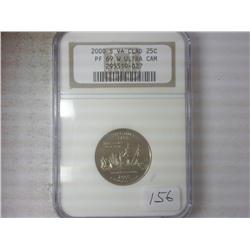 2000-S VIRGINIA QUARTER NGC PF69 ULTRA CAMEO