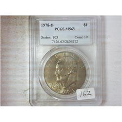 1978-D IKE DOLLAR PCGS MS63