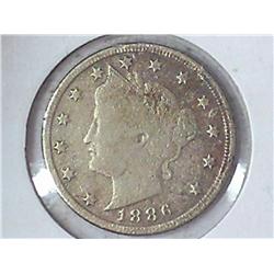 1886 LIBERTY "V" NICKEL (KEY DATE) SOLID GOOD