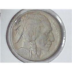 1921-S BUFFALO NICKEL (KEY DATE) (VG)