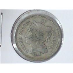 1866 THREE CENT PIECE (NICKEL)