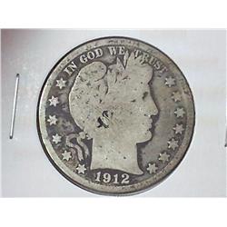 1912-S BARBER HALF DOLLAR