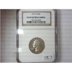 1977-S WASHINGTON QUARTER NGC PF69 ULTRA CAMEO