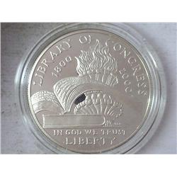 2000 LIBRARY OF CONGRESS PROOF US SILVER DOLLAR