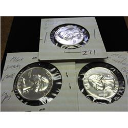 1960, 63 AND 64 WASHINGTON QUARTERS (PROOF)