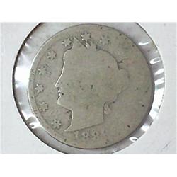 1889 LIBERTY "V" NICKEL