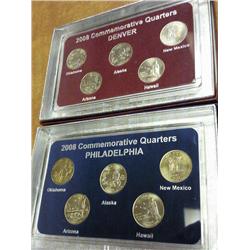2-2008 P/D STATE QUARTER SETS (UNC) (AS SHOWN)