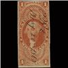 Image 1 : 1860s US Revenue Stamp $1 Imperf Mortgage (STM-1368)