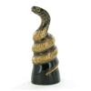 Image 1 : RARE Water Buffalo Horn Scrimshaw Python (CLB-442)