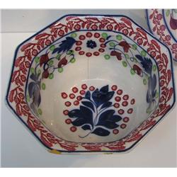 Adams of Tunstall Stick Spatter Bowl on Elevated Trivet