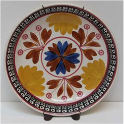 English Stick Spatter Charger with Black Patterned Surround