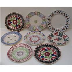 8 Assorted Stick Spatter Plates inc Adams, Elsmore