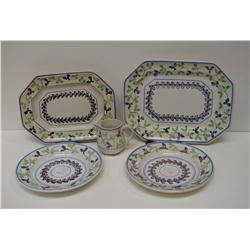 Group of Stick Spatter Holly Pattern Ceramics Elsmore