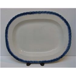 Leeds Type Platter with Blue Feather Edge