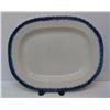 Image 1 : Leeds Type Platter with Blue Feather Edge