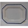 Image 2 : Hexigonal Shaped Best Goods Platter w Blue Feather Edge
