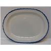 Image 1 : Oval Shaped Blue Feather Edge Platter